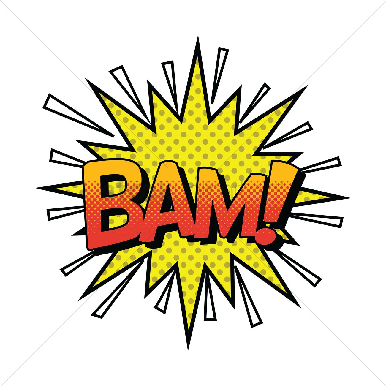 1300x1300 Comic Bubble Bam Vector Image