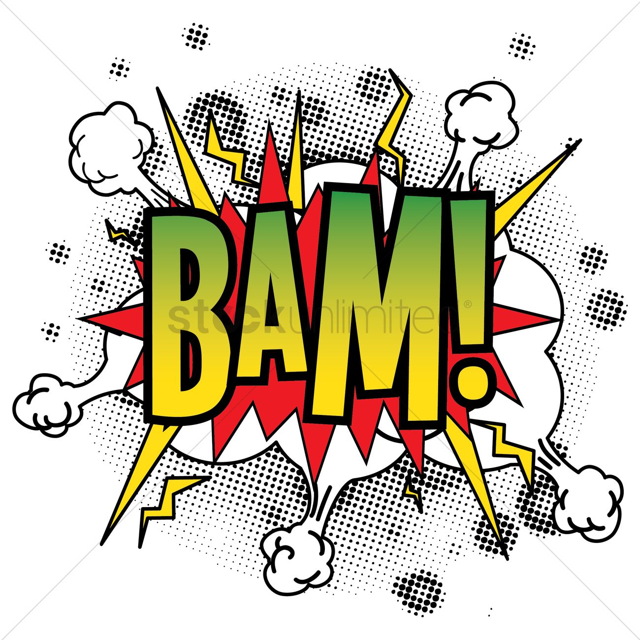 1300x1300 Comic Bubble Bam Vector Image