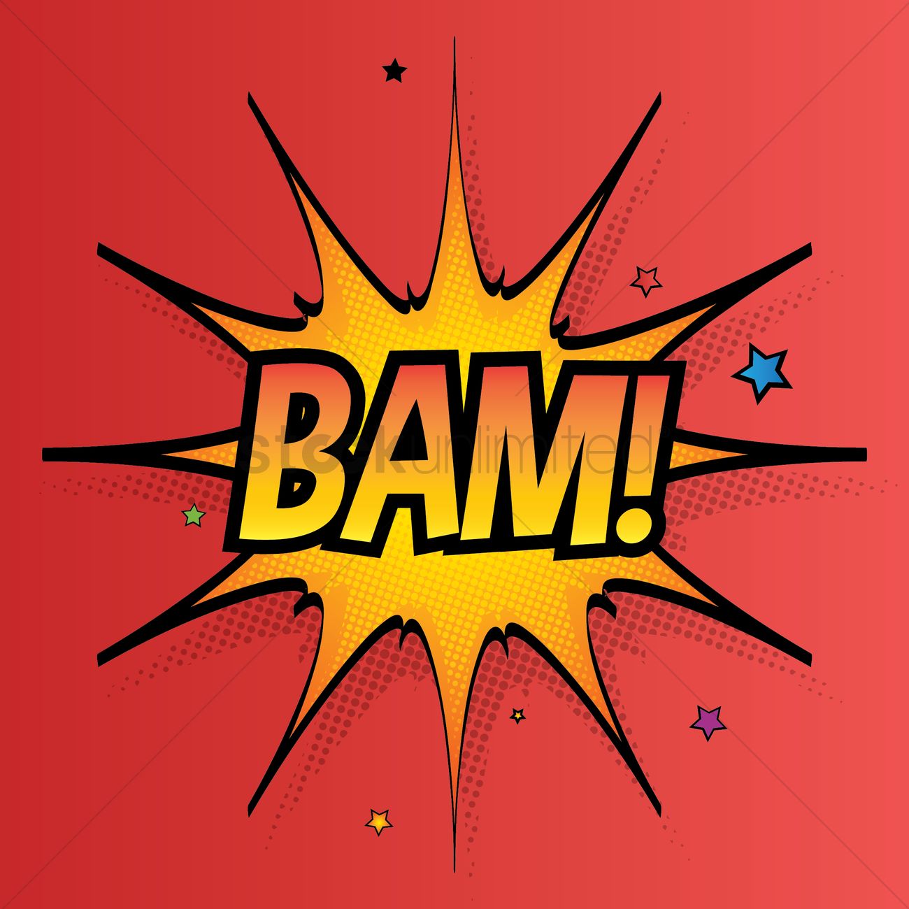 1300x1300 Comic Effect Bam Vector Image