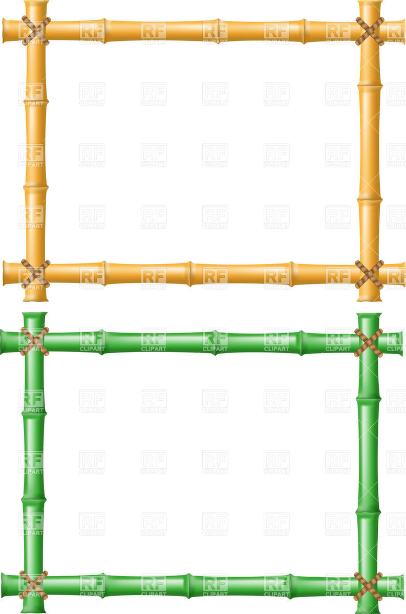 793x1200 Yellow And Green Bamboo Frames Vector Image Vector Artwork Of