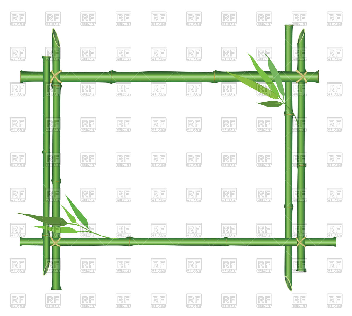 1200x1076 Bamboo Frame On White Background Vector Image Vector Artwork Of