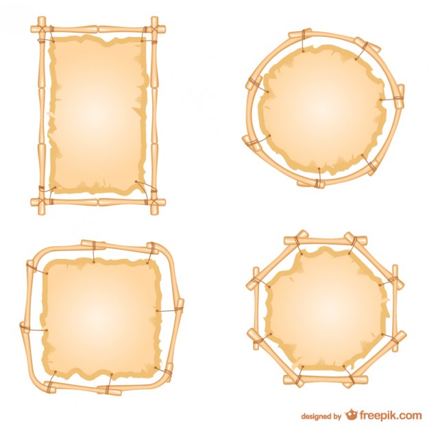 626x626 Bamboo Frame Set Vector Free Download