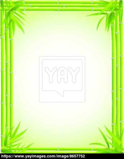 399x512 Bamboo Frame Vector