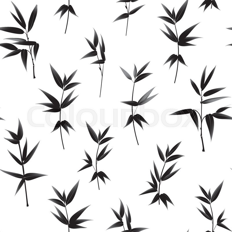 800x800 Seamless Wallpaper Of Bamboo Leaves Pattern. Stock Vector