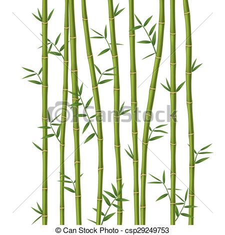 450x470 Green Bamboo With Leaves Isolated On White Background.