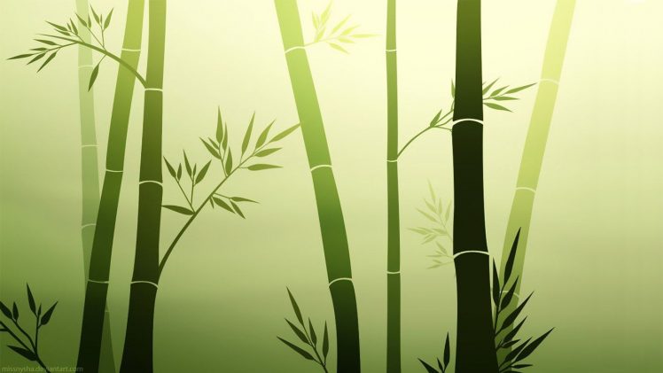 748x421 Bamboo, Vector Art, Leaves Wallpapers Hd Desktop And Mobile