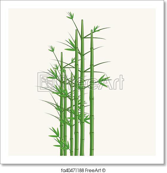 561x581 Free Art Print Of Bamboo Vector. Bamboo Tree Vector Illustration