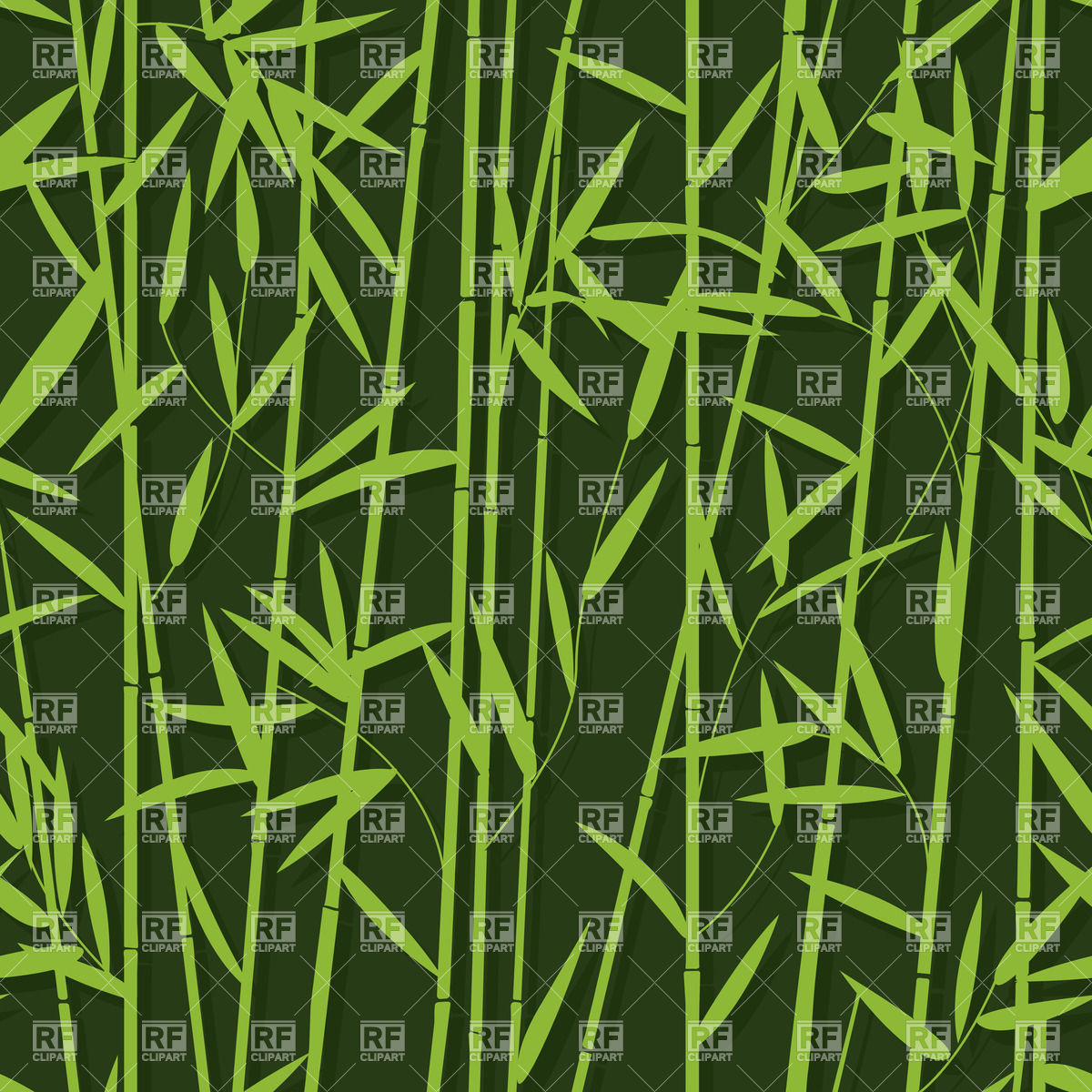 1200x1200 Green Seamless Wallpaper With Bamboo Vector Image Vector Artwork