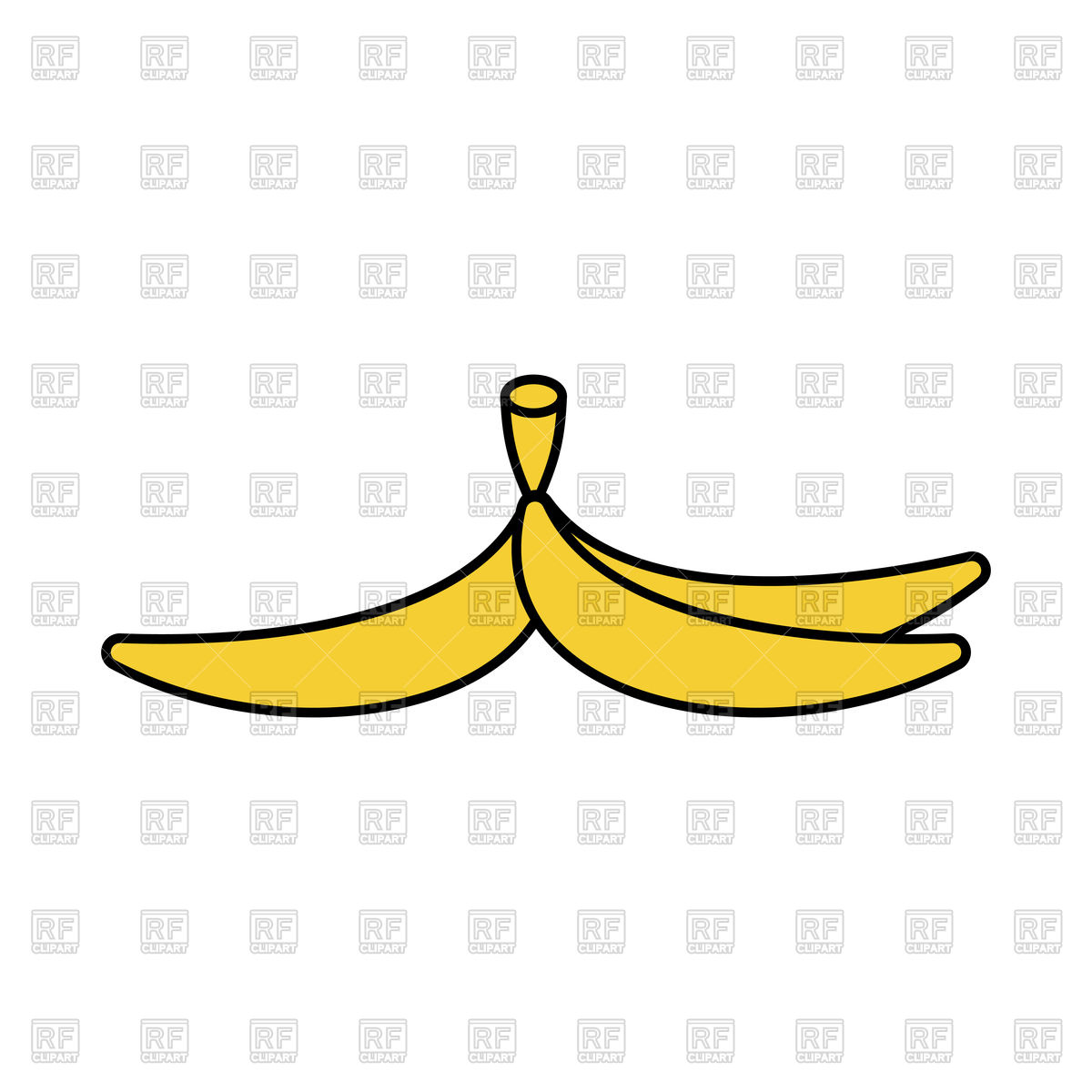 1200x1200 Banana Peel On White Background Vector Image Vector Artwork Of