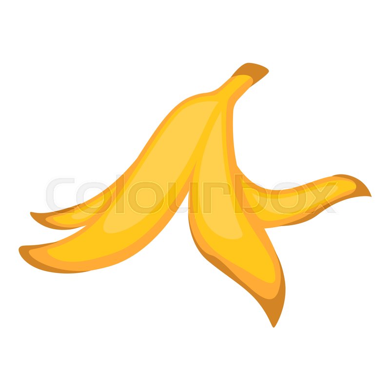 800x800 Banana Peel Waste Or Garbage Vector Icon Of Isolated Organic