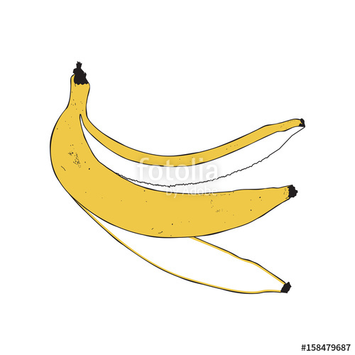 500x500 Vector Banana Peel Isolated Stock Image And Royalty Free Vector