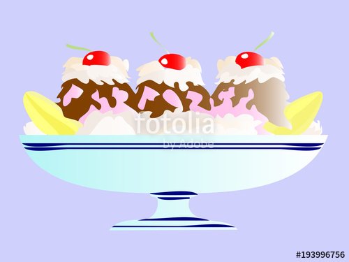 500x375 Ice Cream Banana Split Stock Image And Royalty Free Vector Files