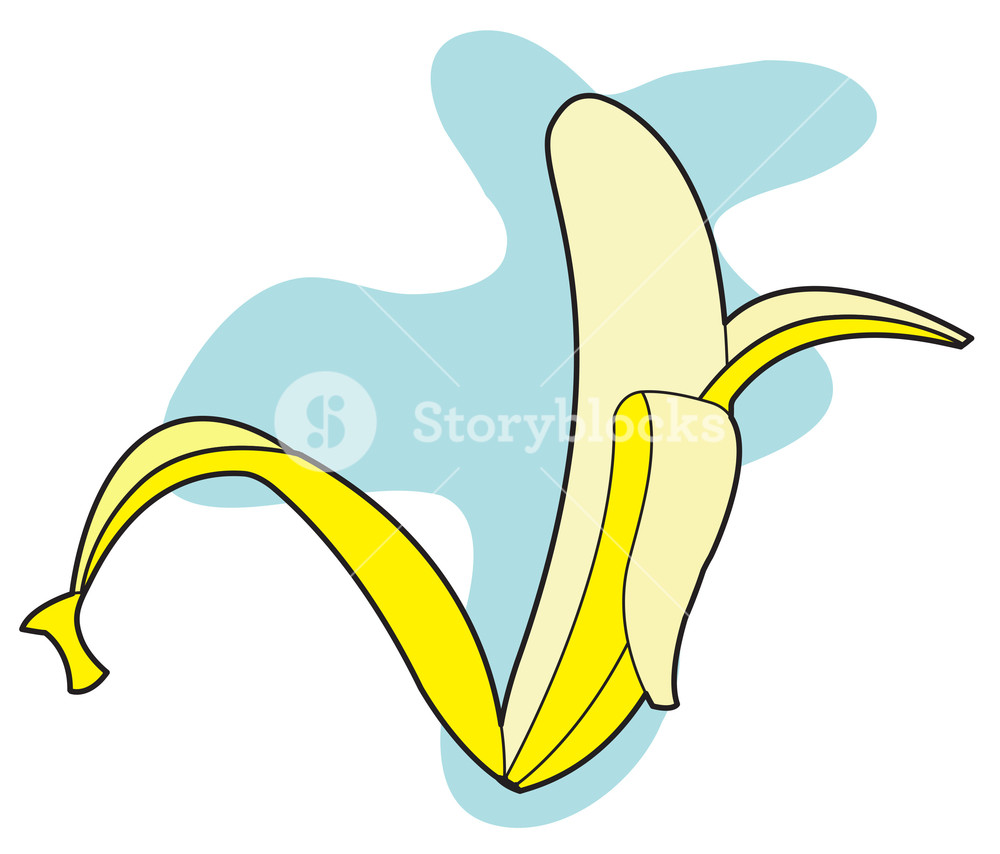 1000x854 Peel Off Banana Vector Design Royalty Free Stock Image