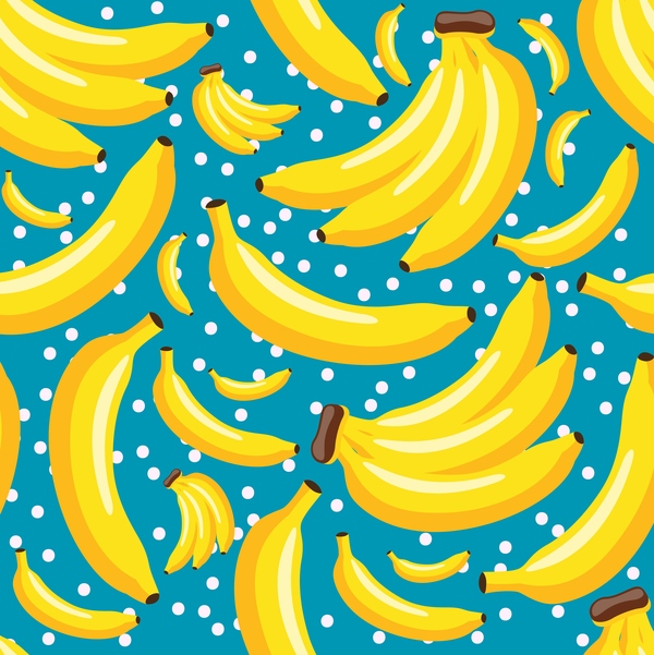 600x601 Banana Vector Seamless Pattern Free Download