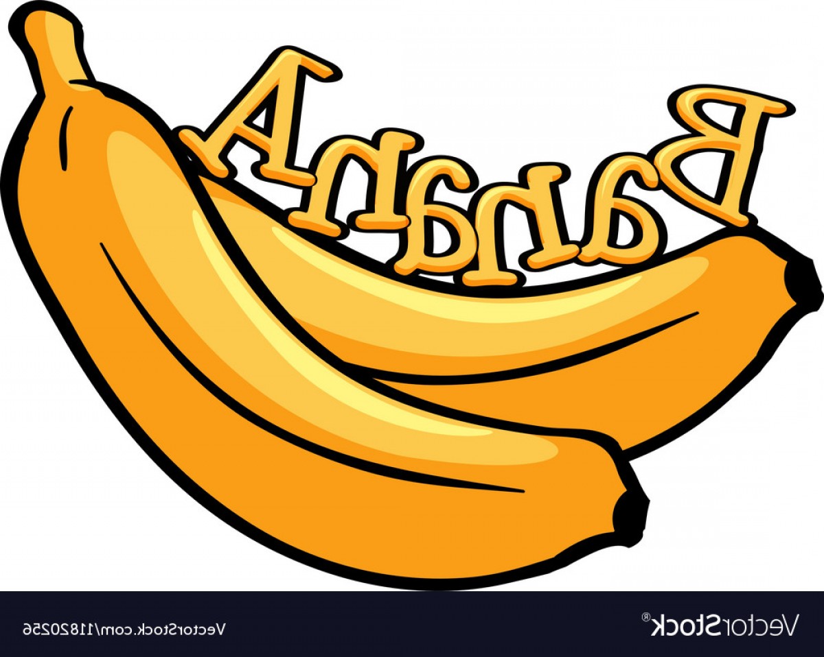 1200x958 Font Design With Word Banana Vector Lazttweet