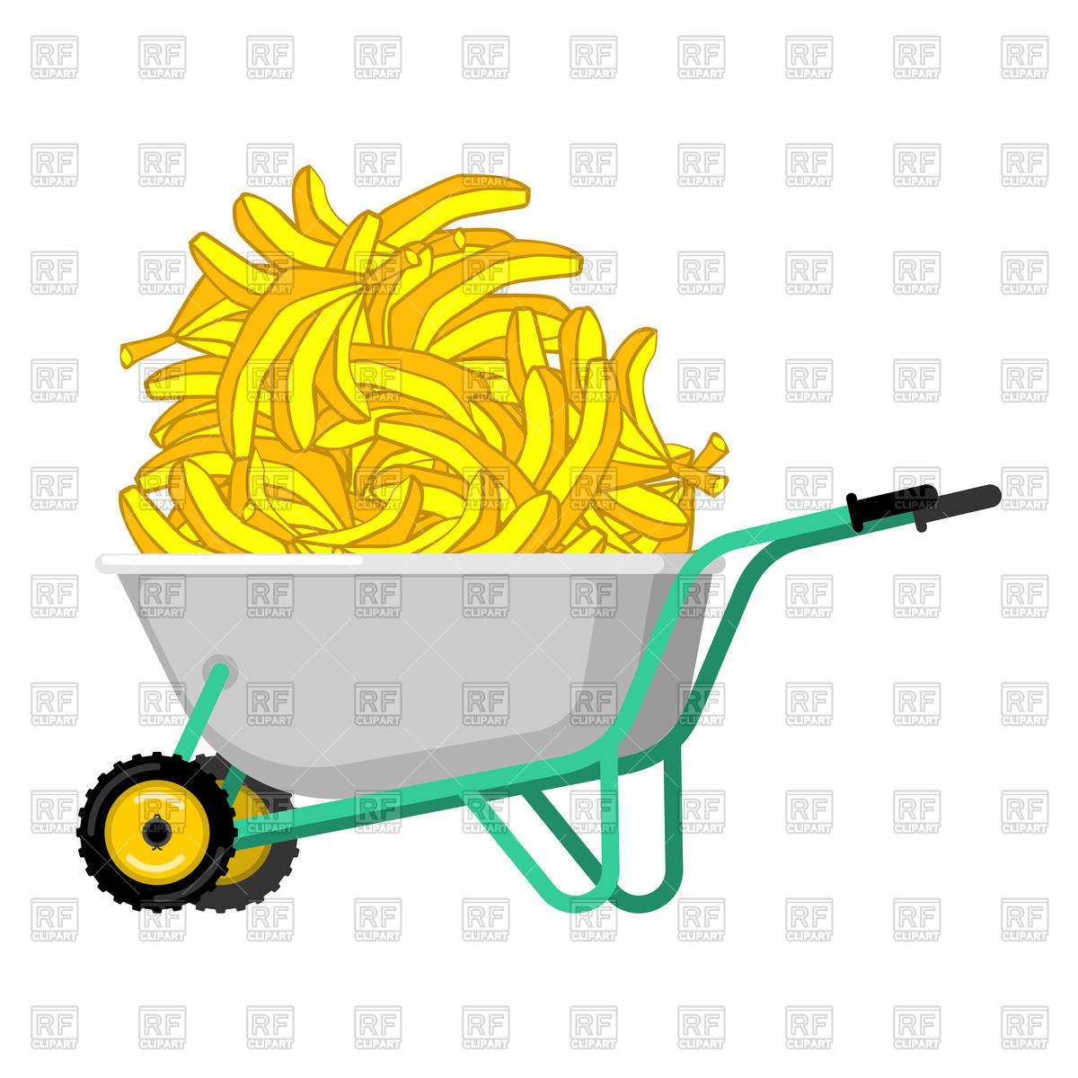 1200x1200 Wheelbarrow And Banana Vector Image Vector Artwork Of Food And