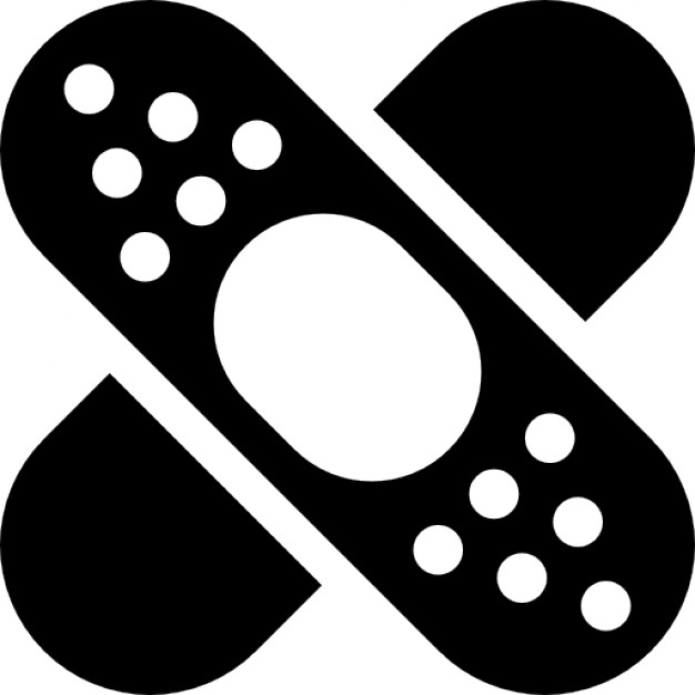 626x626 Band Aid Forming A Cross Mark Icons Free Download