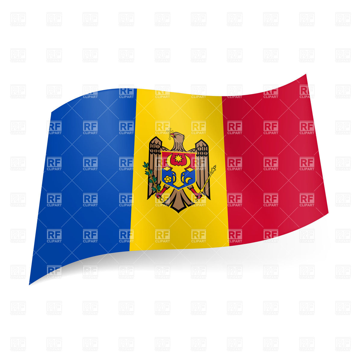 1200x1200 National Flag Of Moldova Blue, Yellow And Red Vertical Stripes