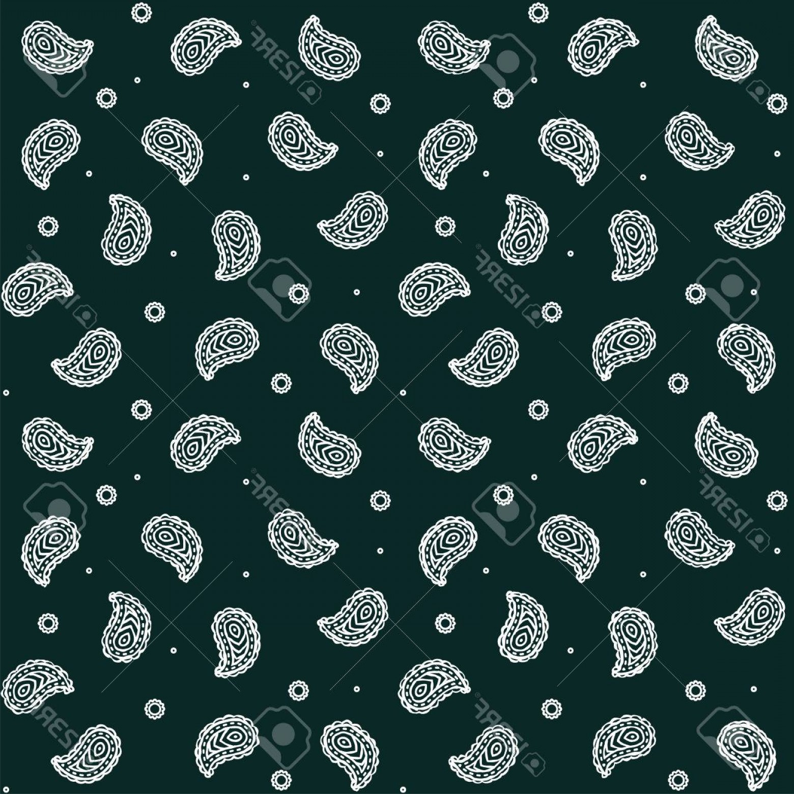 1560x1560 Black Paisley Bandana Pattern Vector Sohadacouri