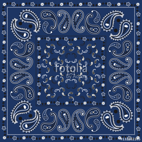 500x500 Blue Bandana Print Stock Image And Royalty Free Vector Files On