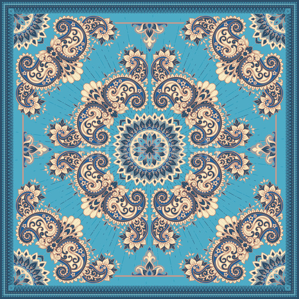 600x600 Paisley Bandana Print Vector Illustration Alexandr Labetskiy