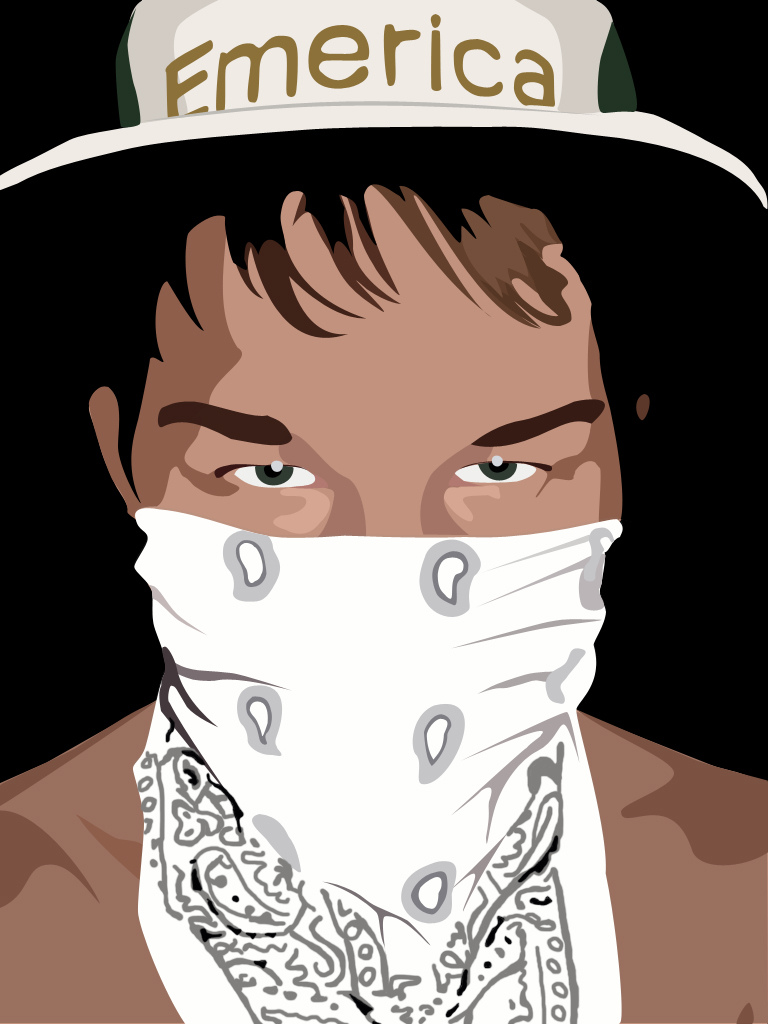 768x1024 White Bandana Vector Simon Seamonster James