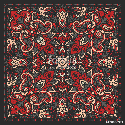 500x500 Paisley Bandana Print Stock Image And Royalty Free Vector Files