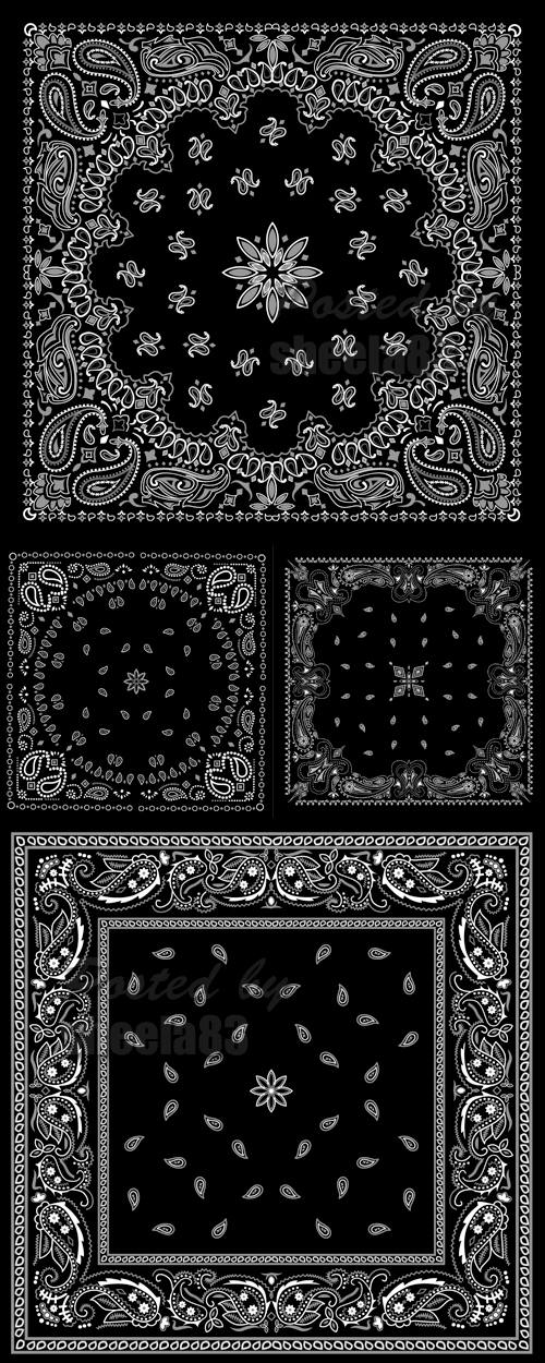 500x1250 Bandana Patterns Vector Free Download Ae Project Vector Stock
