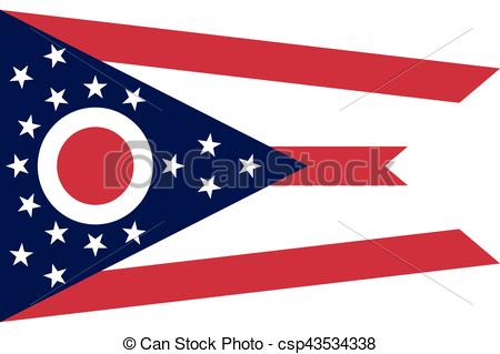 450x319 Usa., Formato, Bandera, Estado, Vector, Ohio.
