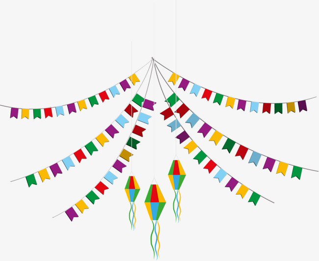 650x531 Vector Small Hand Painted Bunting, Vector, Hand Painted, Small