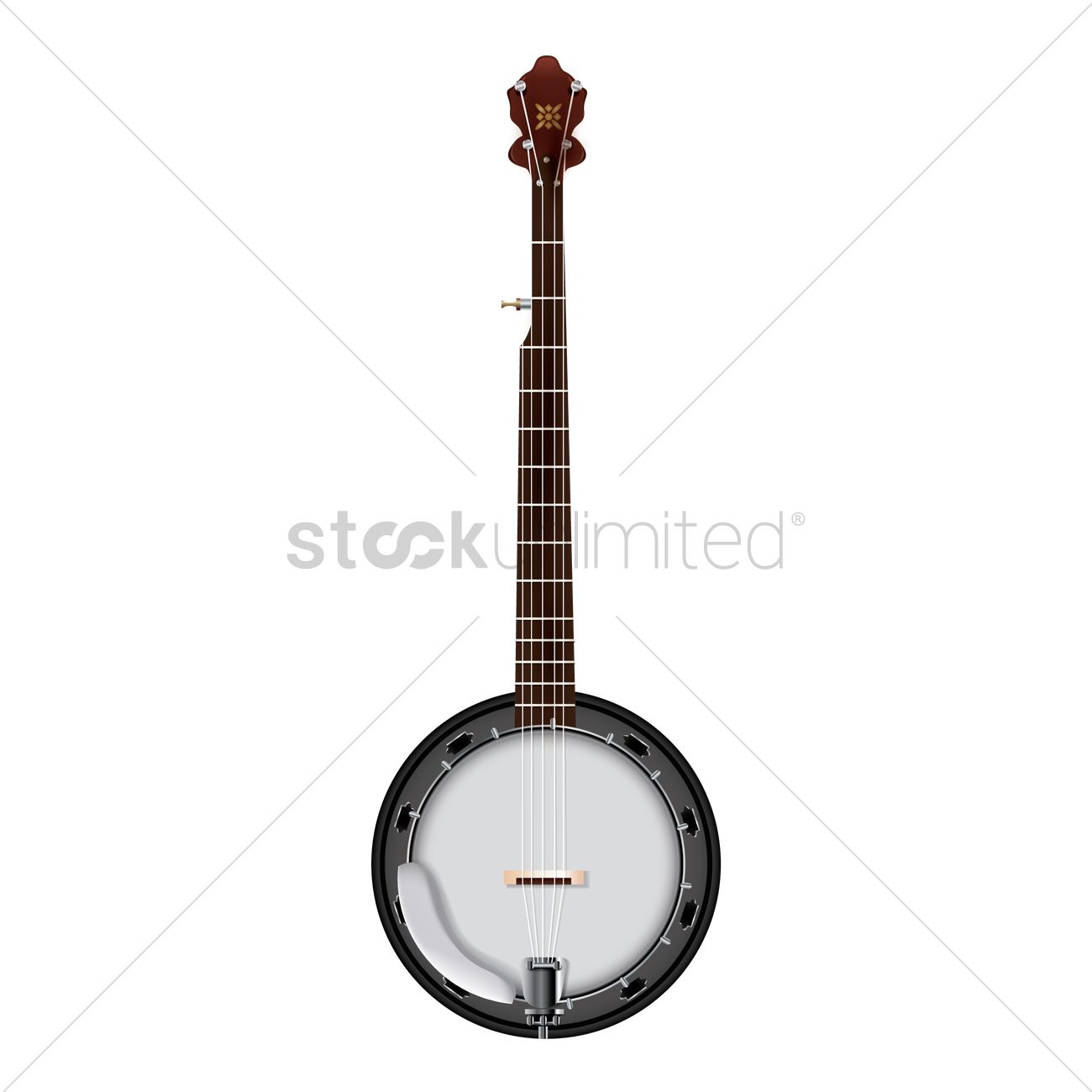 1300x1300 Banjo Vector Image