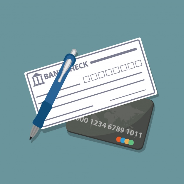 626x626 Bank Check And Credit Card Vector Free Download