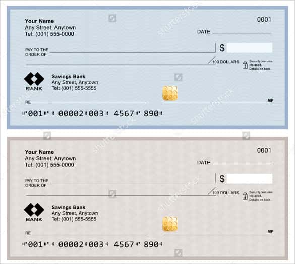 585x524 Blank Check Template
