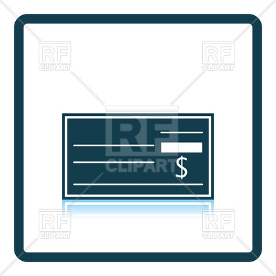 400x400 Shadow Reflection Design Of Bank Check Icon Vector Image Vector