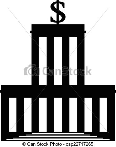 372x470 Bank Icon On White Background. Vector Illustration.