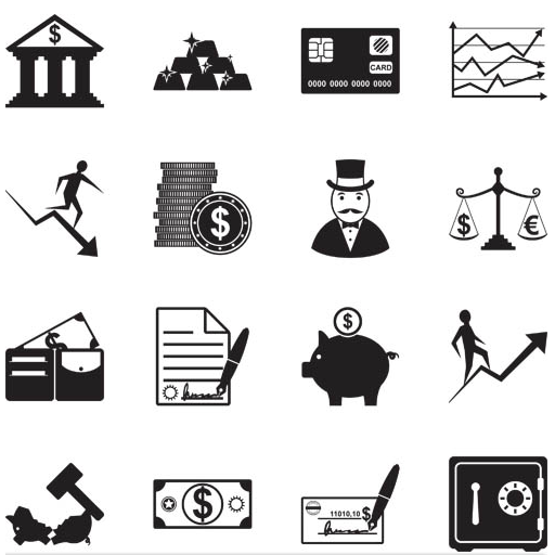 512x512 Silhouette Banking Icons 3 Ai Format Free Vector Download