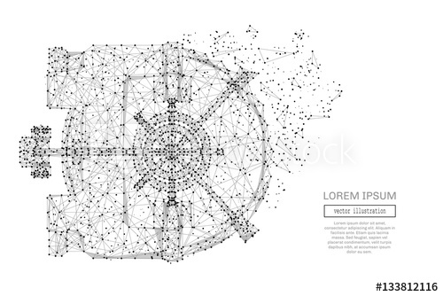 500x334 Grey Bank Vault Door With Polygon Line On Abstract Background