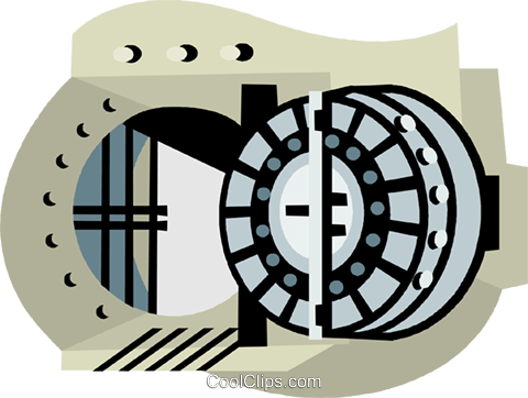 480x362 Bank Vault Royalty Free Vector Clip Art Illustration Vc001898