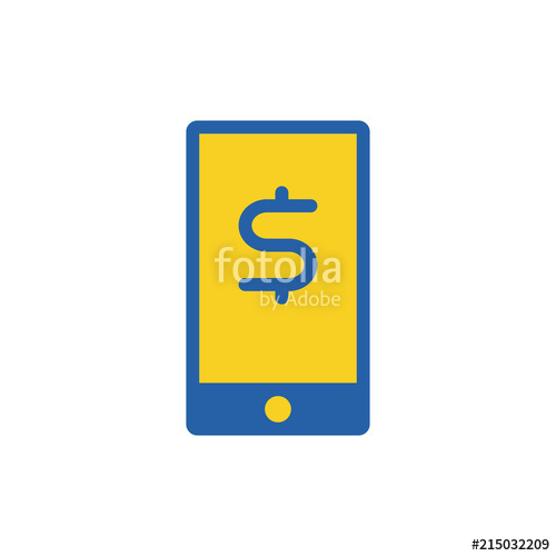 500x500 Mobile Banking Icon Vector Illustration Stock Image And Royalty