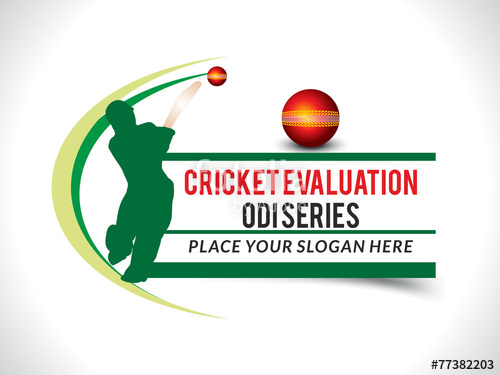 500x375 Cricket Banner Background With Bats Man Stock Image And Royalty