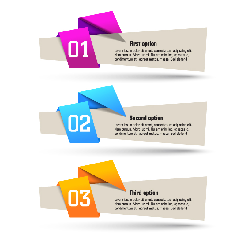 810x818 Origami Banner Design Vector Free Vector Graphic Download