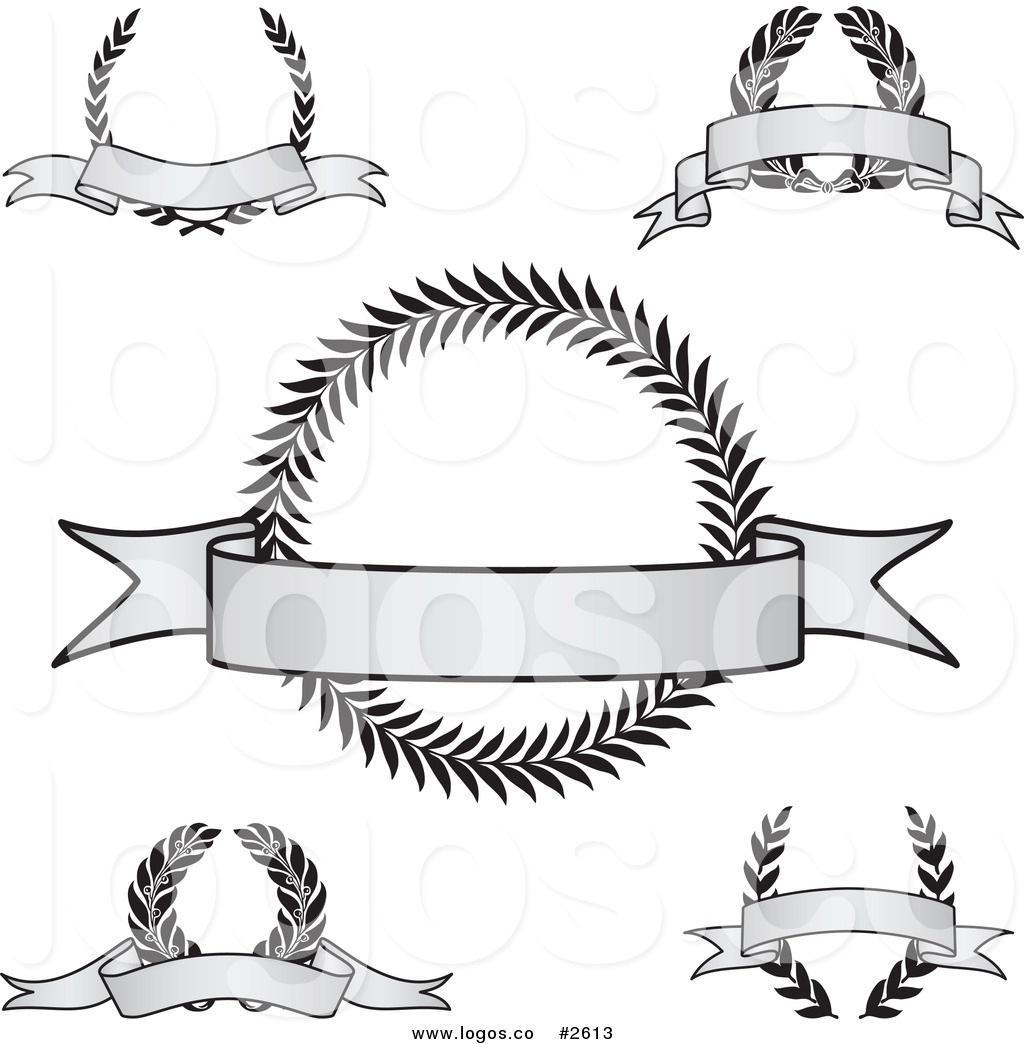 1024x1044 Royalty Free Vintage Grayscale Award Crests And Blank Banner Logos