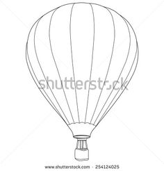 236x246 Hot Air Balloon In The Sky With Message On Banner Vector