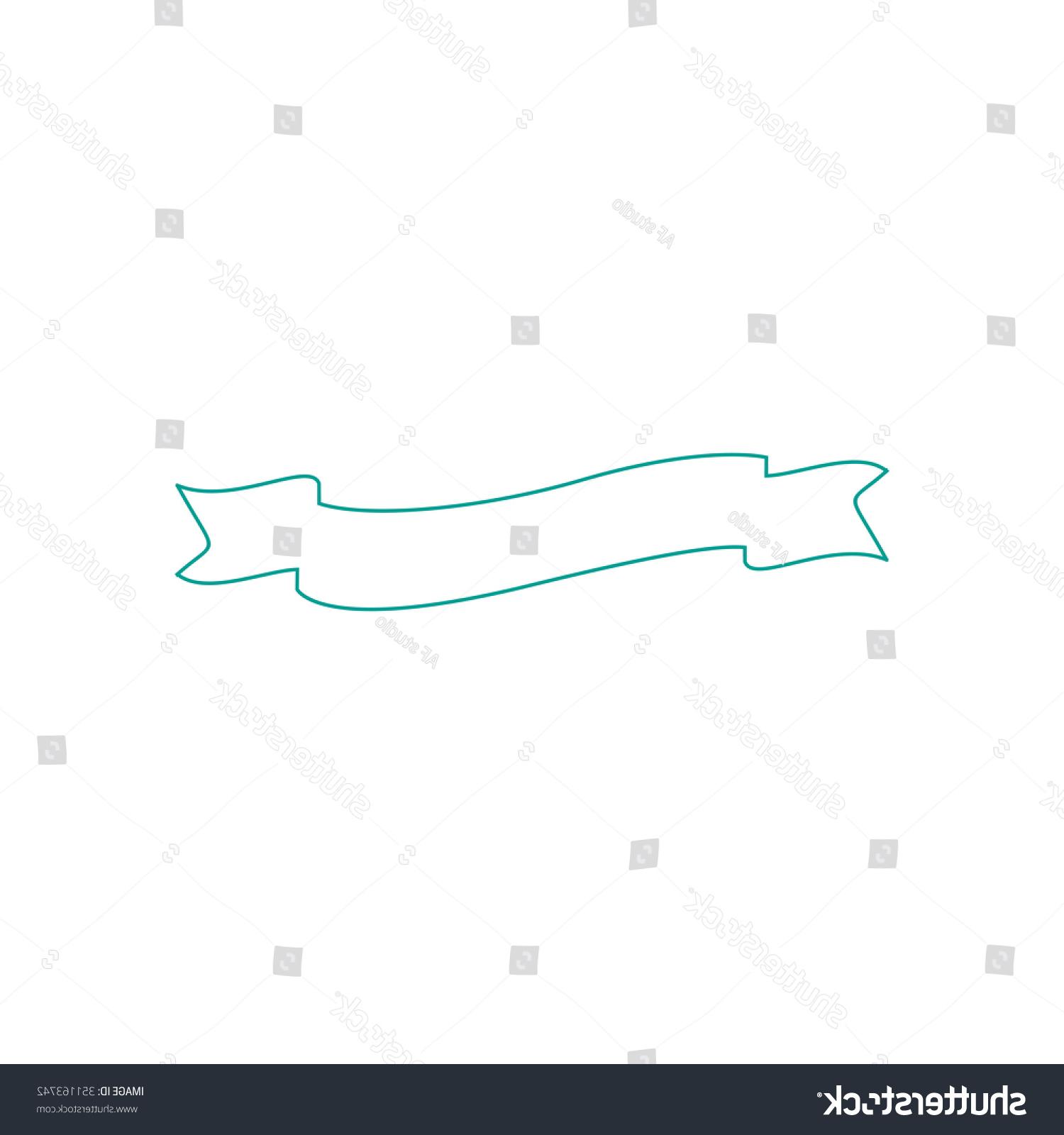 1500x1600 Best Free Stock Vector Banner Outline Icon On White Line Symbol