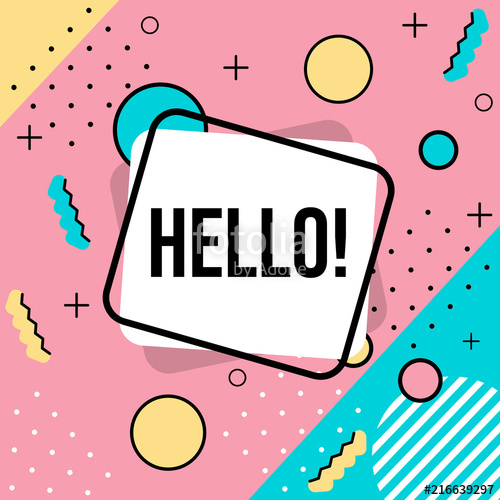 500x500 Hello! Banner. Shapes. Stock Image And Royalty Free Vector Files