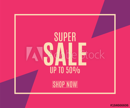500x417 Sale Banner. Modern Minimal Design With Geometric Shapes. Vector