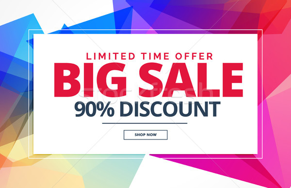 600x387 Sale Banner Or Voucher Template Design With Abstract Shapes Vector