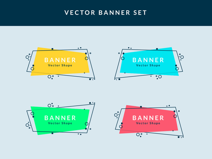 730x547 Vector Banner Set