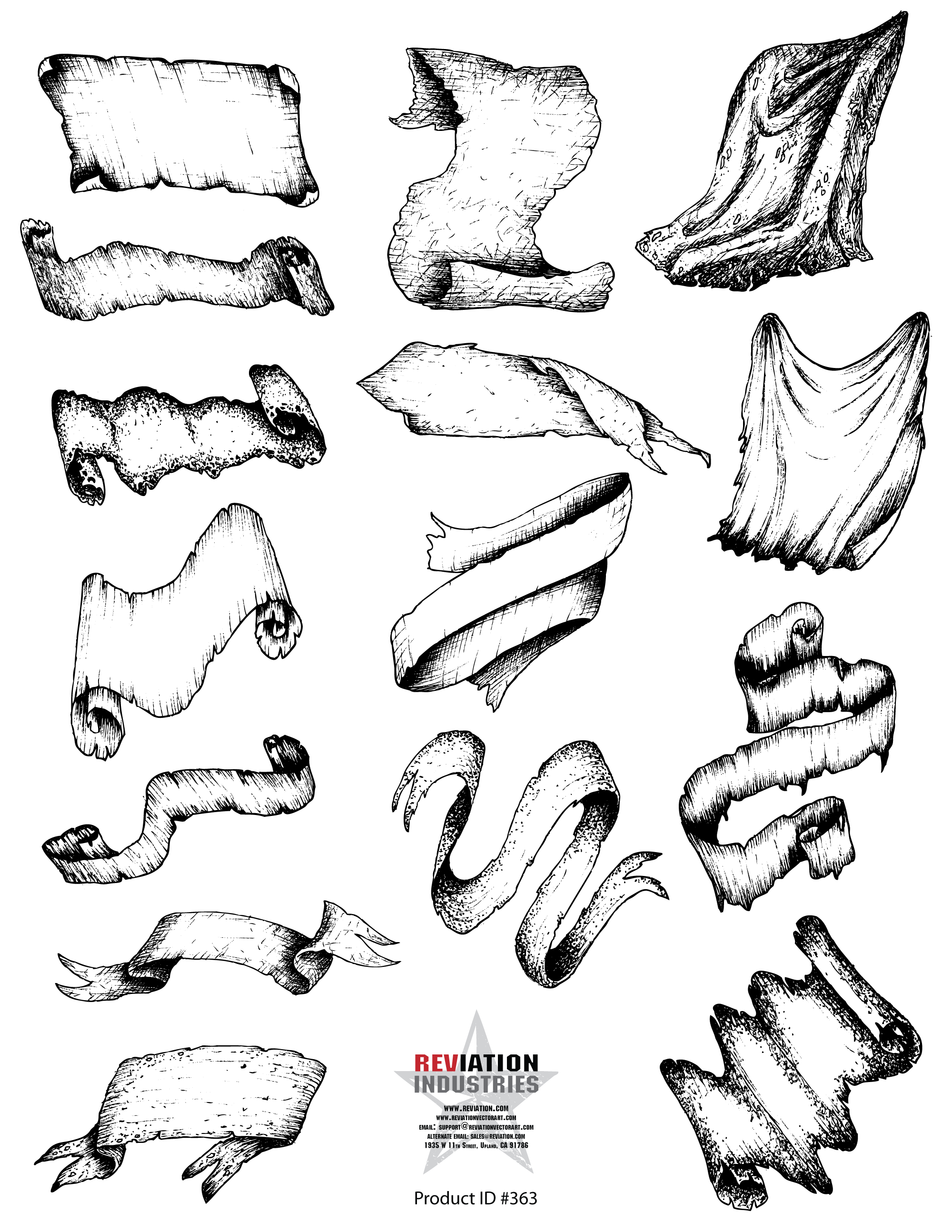 2000x2588 Banners 3 Reviation Vector Art