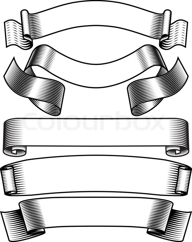 637x800 Black And White Banners Set Stock Vector Colourbox